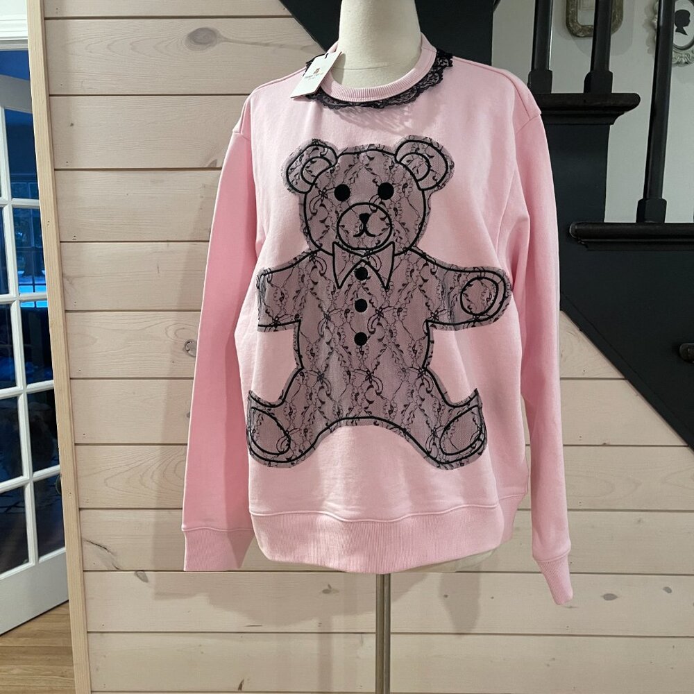 Teddy Fresh Lace Applique Bear Sweatshirt NWT Size Medium - Picture 9 of 11